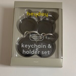 Heyday Charcoal Keychain & Holder Set